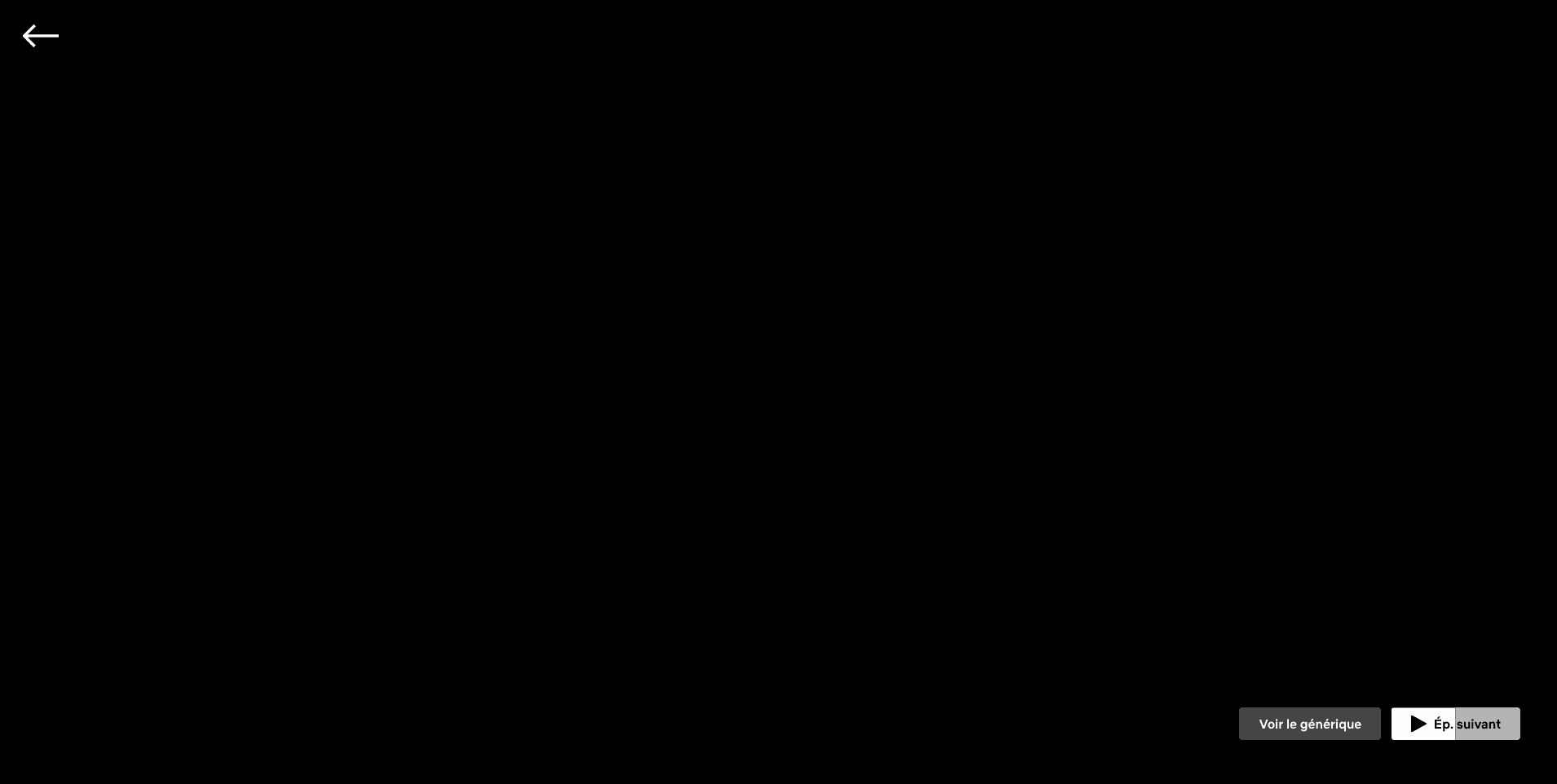 'See credits' button and main 'Next episode' button, which are automatically triggered after a certain time.