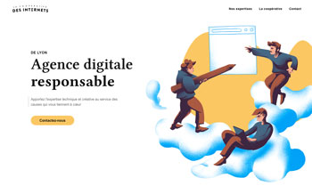 Screenshot of the Coopérative des Internets website home page